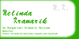 melinda kramarik business card